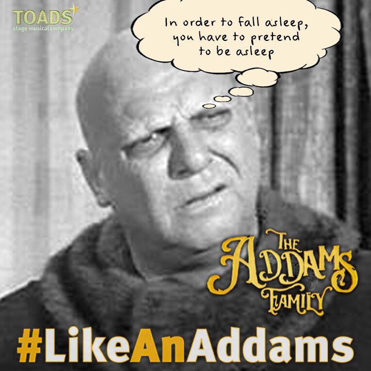 TOADSSMC's tweet photo. ๐ธFester Friday๐ธ
Festerโs Friday Thought... ๐จ๐ปโ๐ฆฒ๐ญ
@TheAddamsFam @PrincessTorquay #MeetTheAddams #LikeAnAddams #musicaltheatre #princesstheatretorquay #TOADS #spooky #cooky #amateurtheater #musicals #live #drama #unclefesteraddams #localbusiness #BoostTorbay #musicals https://t.co/NJ625vs32j
