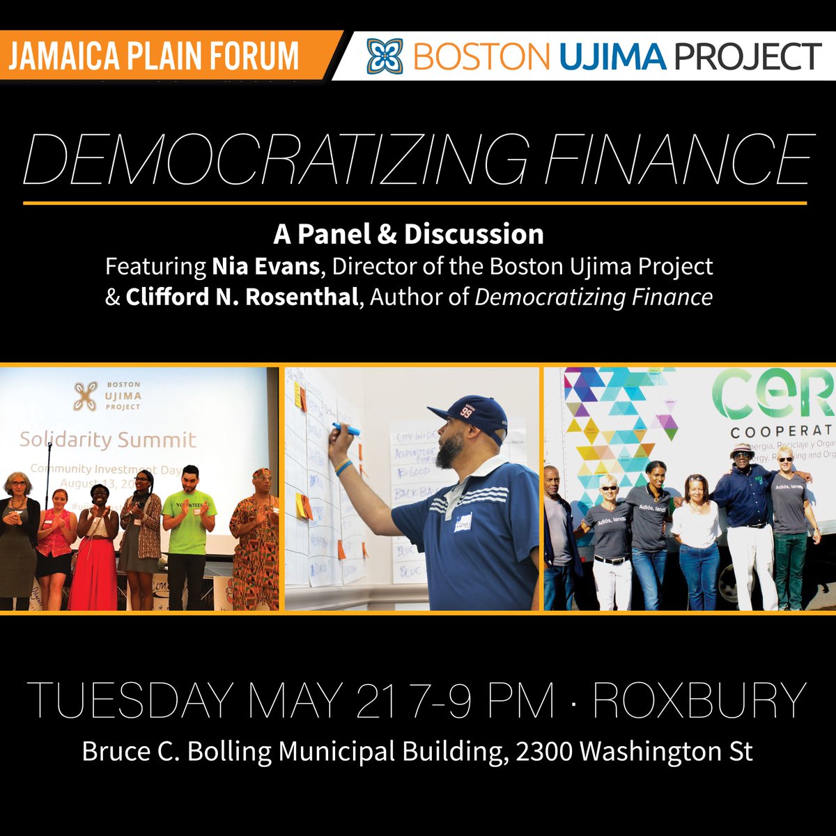 What does democratizing finance for the people require?
#KnowledgeIsPower #CollectiveLearning #SolidarityEconomy
TUES., May 21st Join us for this free event that is open to all.
facebook.com/events/2364576…
*Light refreshments will be provided.
