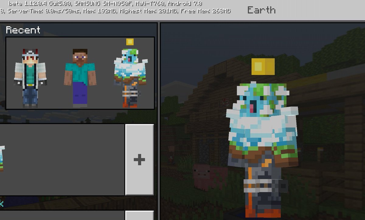 How to Equip and Get The EARTH Skin in Minecraft 