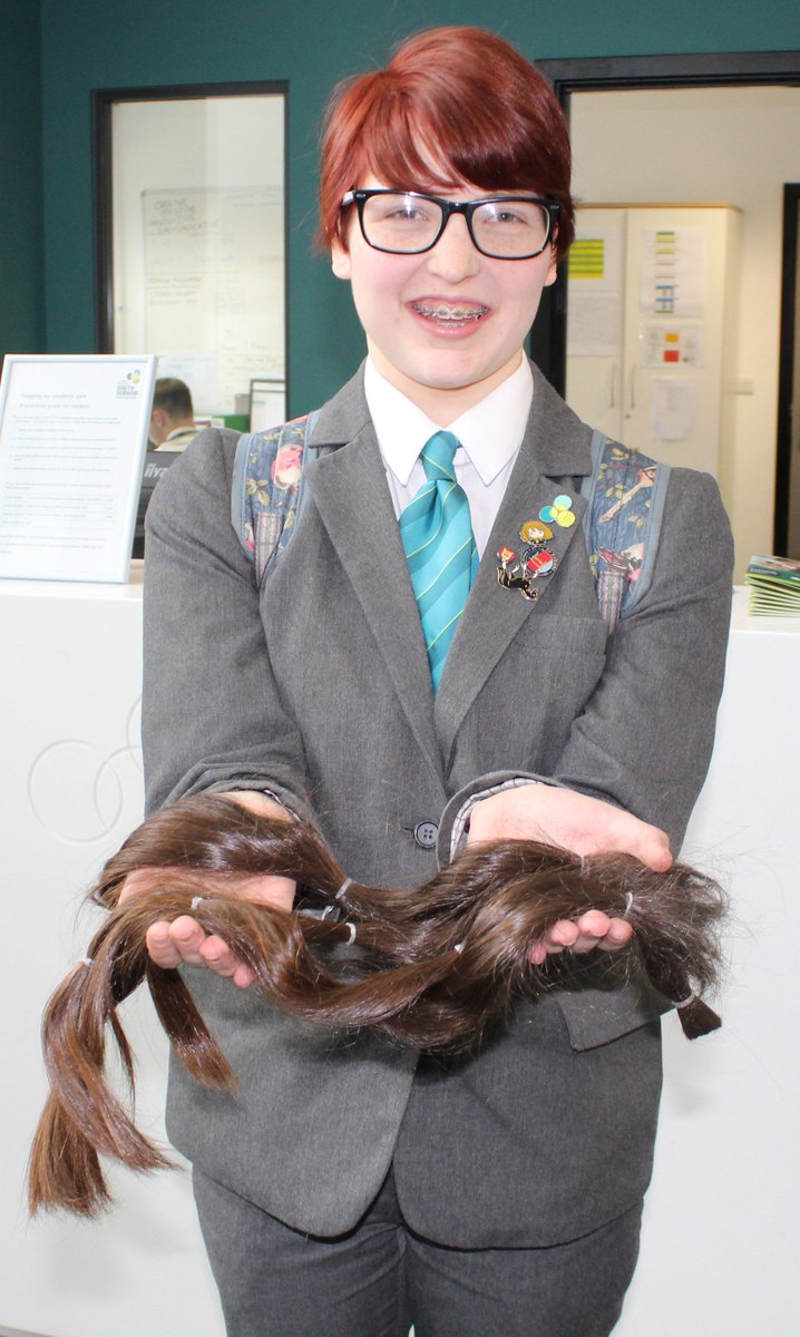 UTCSouthDurham's tweet photo. Our wonderful students have been doing some amazing things recently, one of our year 10 students who has cut off her hair to donate it to a #charity that makes wigs. 
Well done from all of us at UTC South Durham, we are very #proud of you!
#UTC #UTCdifference https://t.co/bZdkygCMeP