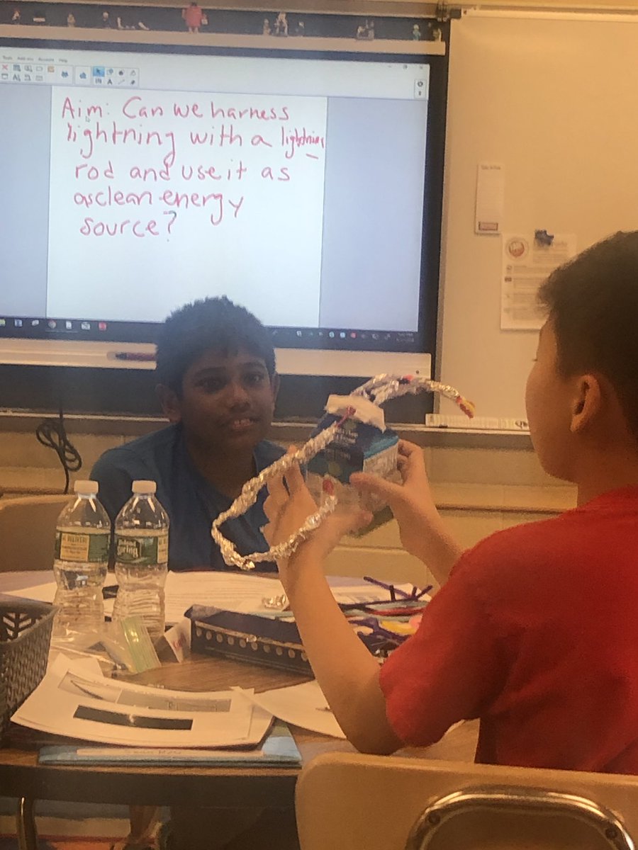 Students in Gemini working with Ben Franklin’s ideas about electricity.