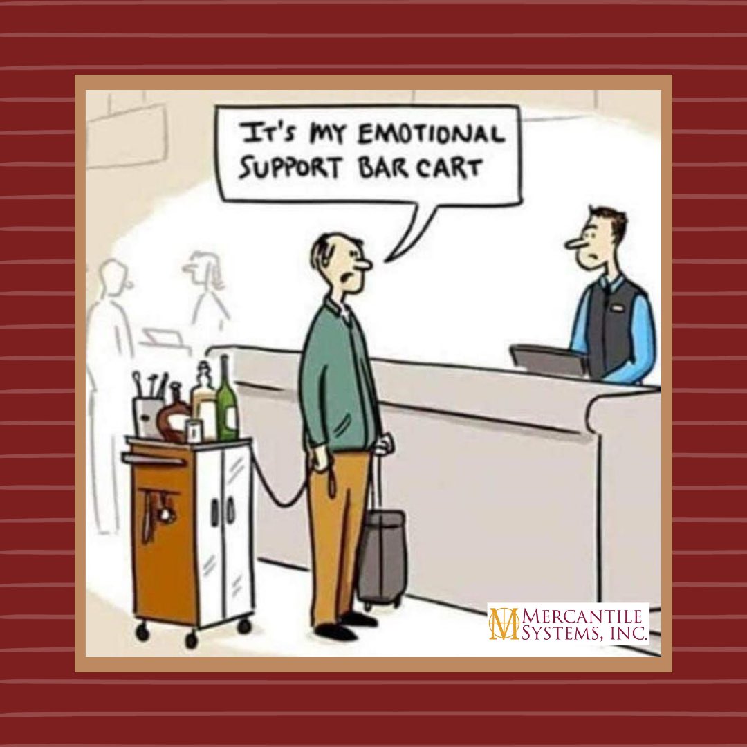 SystemsMerc's tweet image. A little funny to start off your weekend :) Don't forget, we also offer integrity bar shops at multiple airports across the U.S., so if you need a little drop of 'emotional support' before your next flight, check in with us!
 
#Mercantile
#MysteryShopping
#SecretShopping
