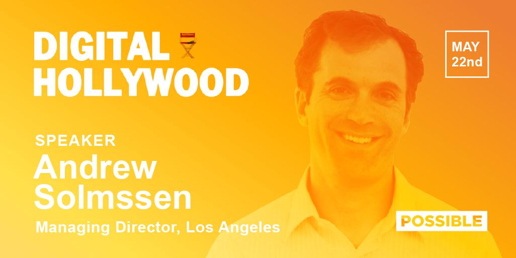POSSIBLE (@possible) on Twitter photo ☀️ Hey #LA, don't miss our very own <a href="/asolmssen/">Andrew Solmssen</a> next week for his session on
Influencer Hollywood Advertising! 🎟️ here: bit.ly/2M59dZp ☀️ Hey #LA, don't miss our very own <a href="/asolmssen/">Andrew Solmssen</a> next week for his session on
Influencer Hollywood Advertising! 🎟️ here: bit.ly/2M59dZp