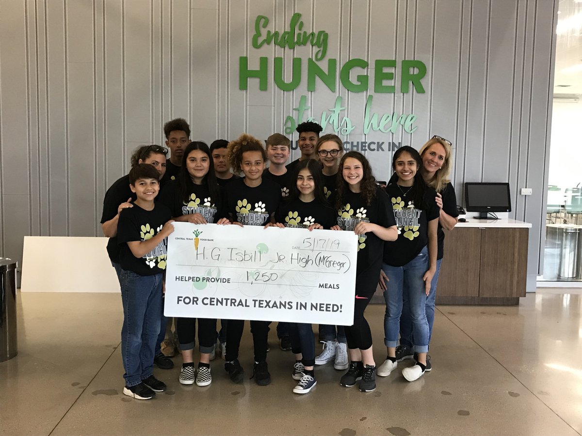 McGregor ISD students: GearUp and STUCO at <a href="/CTXFoodBank/">CentralTexasFoodBank</a> in Austin