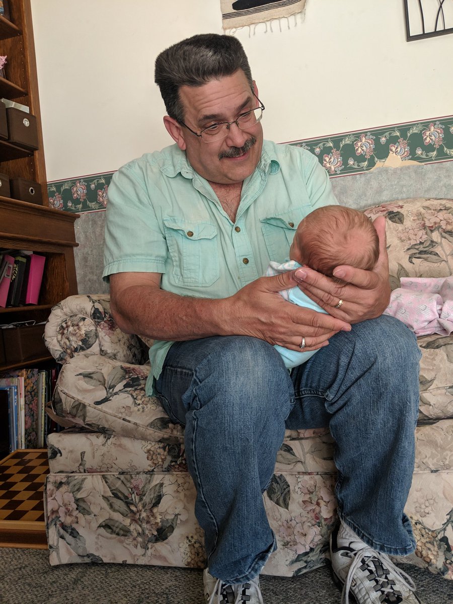 Social media as a medium for grandstanding and 'you're awful because you believe this one thing'-ing is the worst.  Here's a picture of my 2nd daughter meeting my father for the first time.  #CalmTheFuckDown #SpendYourTimeWisely