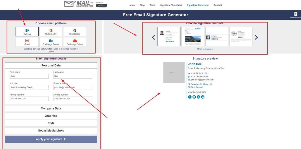 _OmarAlomar's tweet image. إذا كان ودك تعمل توقيع مميز لبريدك الإلكتروني.
هذا الموقع يقدم لك نماذج عديدة اختر منها الي يعجبك واضغط عليه يوديك لصفحة تقدر تضيف فيها بياناتك الخاصةوممكن تحط صورتك بعد.
وبعد ما تخلص يعطيك الموقع خاصية نسخ التوقيع ولصقه في المكان المخصص ببرديك الإلكتروني
mail-signatures.com/signature-temp…