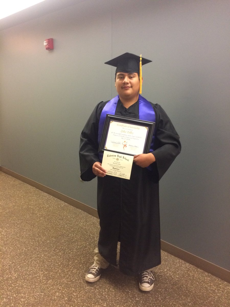 Very Proud of Silas Tellez! Our 2019 Lakeview Project Search Graduate!