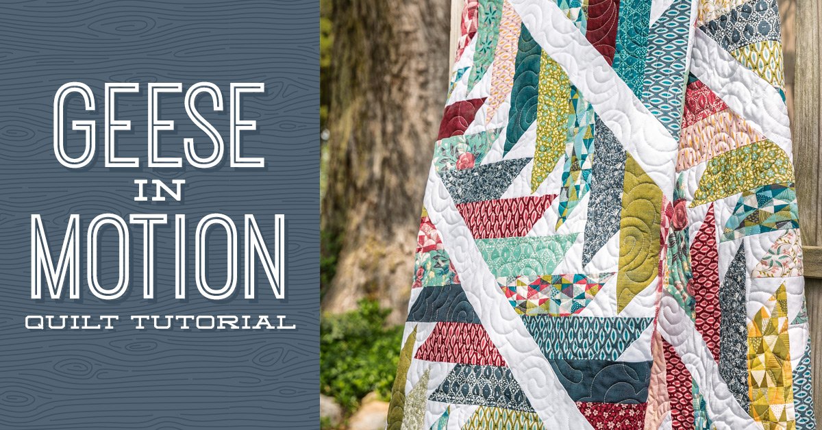 MissouriQuiltCo's tweet photo. How fun is this darling flying geese mixed with a braid block?! Click here to see just how simple it is to make a Geese in Motion Quilt! https://t.co/lQnKIbziD8

#QuiltTutorials #Quilting #FlyingGeese #BindingToolQuilt #MissouriStarQuiltCo #MakeSomethingToday #Create #DIY https://t.co/zOGLbo18Nm
