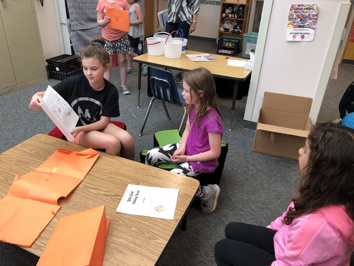 Gifting our first grade buddies fairy tales, starring them! <a href="/mrspaulson1/">Amy Paulson</a> <a href="/JesElementary/">JESElementary</a>