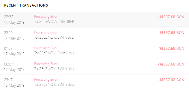 Status Processing Error 👈
why is that???
<a href="/Bytecoin_BCN/">Bytecoin BCN</a> #bytecoin #CrytoNote
