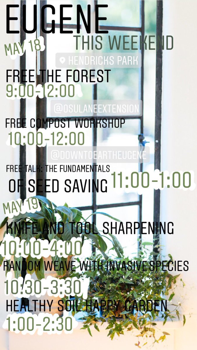 RexiusLandscape's tweet image. Green happenings in Eugene this weekend