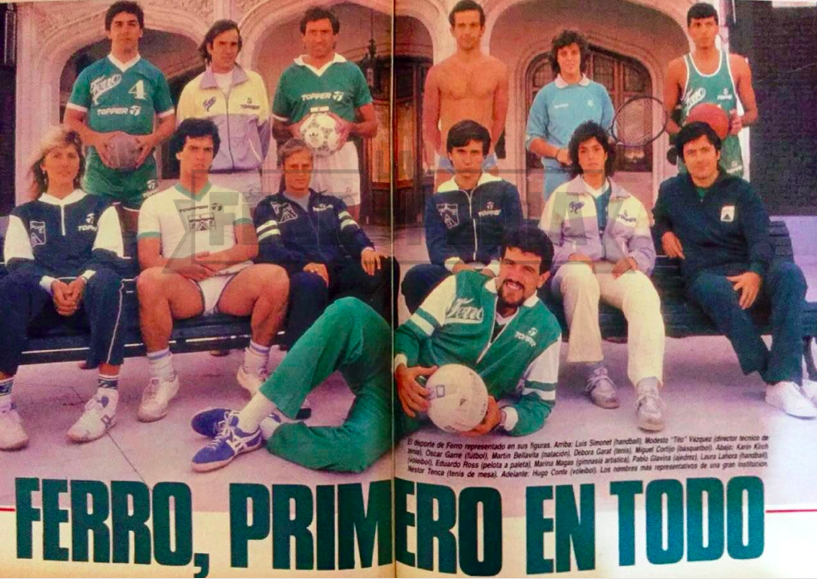 LaFerropedia's tweet photo. Ningún club argentino hizo jamás algo parecido 😜 Campeones de fútbol, básquet, vóley, hándbal, tenis, ajedrez, natación, paleta, gimnasia, tenis de mesa

🚂 #Ferro, la mejor institución deportiva de la historia 

(#ElGráfico, 1985) https://t.co/sttSd82nYg