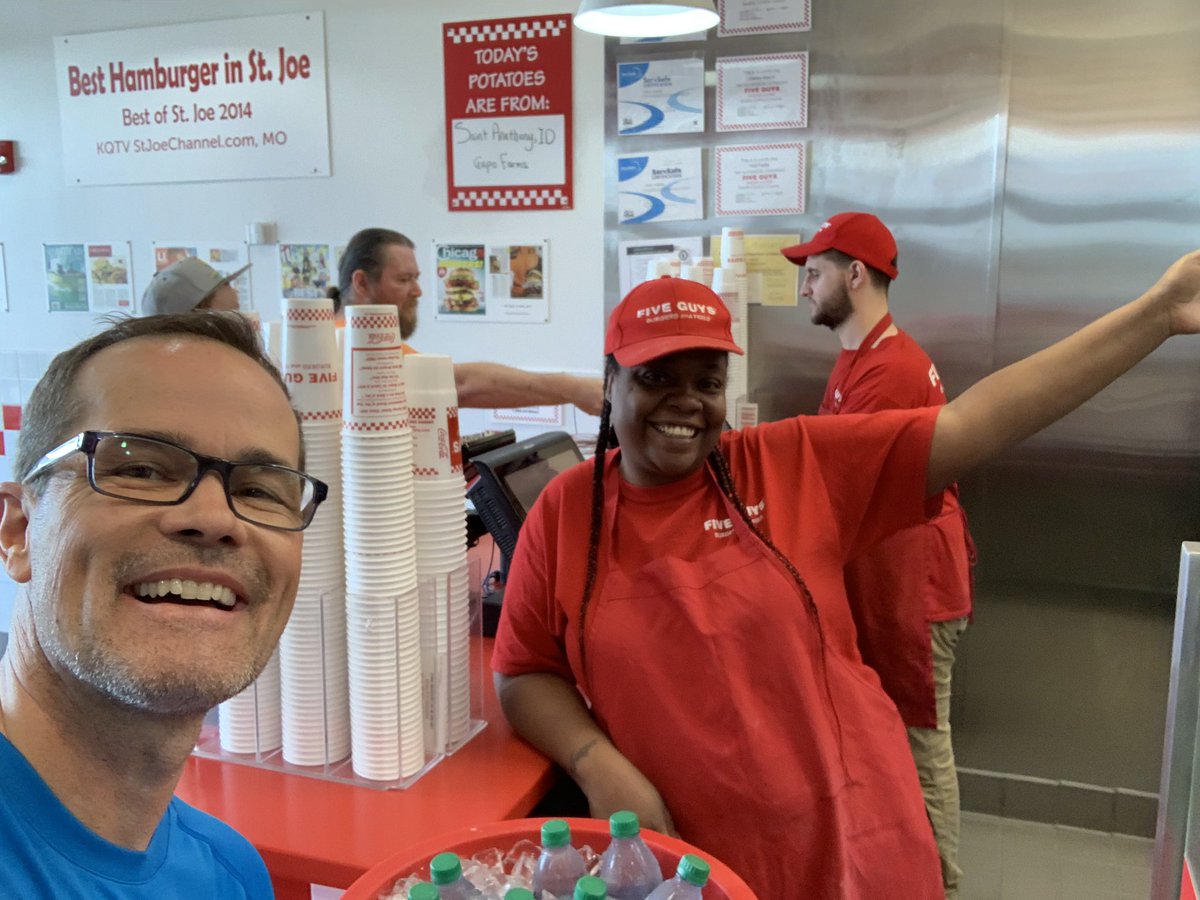 Hey <a href="/FiveGuys/">Five Guys</a> - big shoutout to Tanyika and the Springfield IL, White Oaks crew. So welcoming!