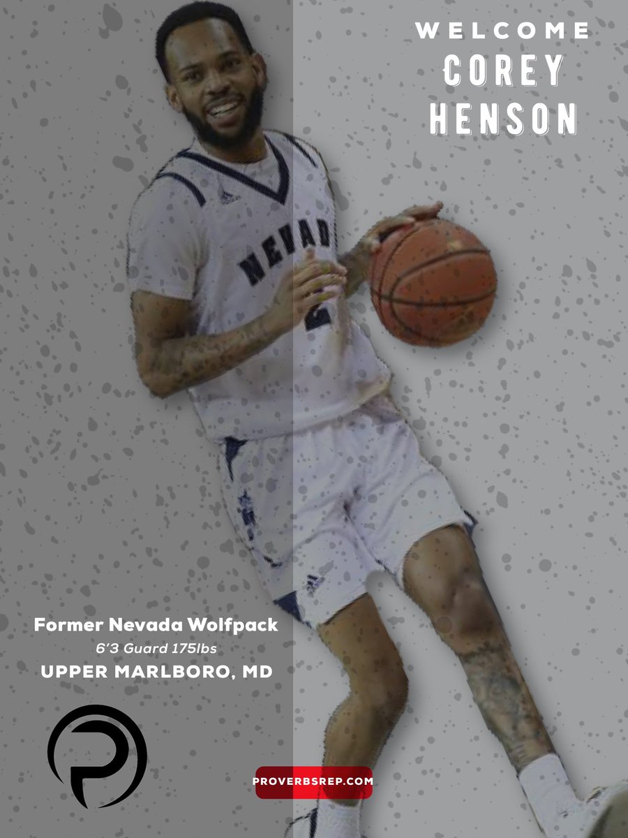 proverbsreps's tweet image. Welcome Our New Signing Corey Henson from University of Nevada