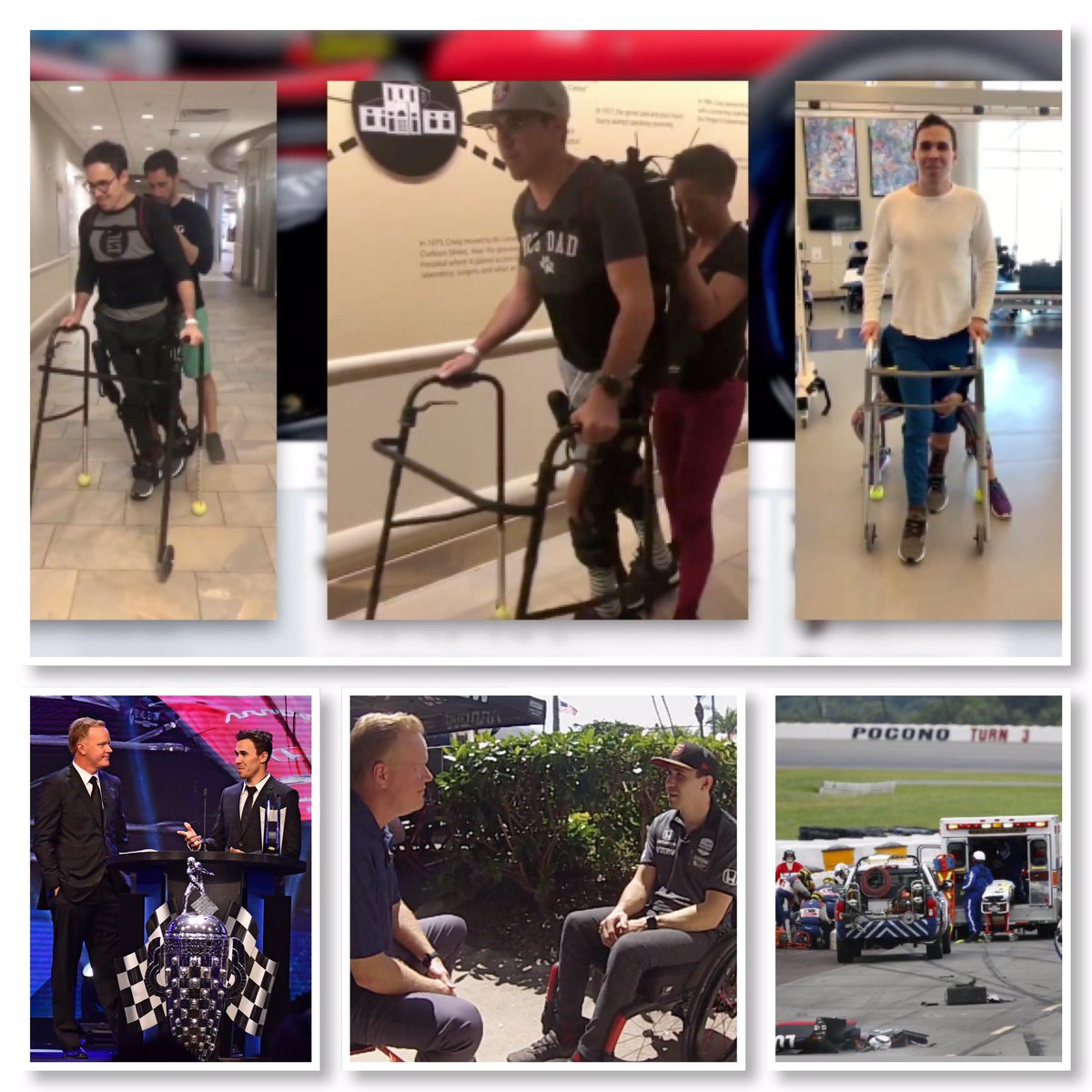 DaveFurst's tweet photo. The 2018 #Indy500 Rookie of the Year is back at @IMS this month and @robertwickens is inspiring more than his @SPMIndyCar team in his return. His Road to Recovery continues. From @rtv6 #Trackside6 Special...

[WATCH] https://t.co/pD0g9fBzgg https://t.co/Edrhbv1L44
