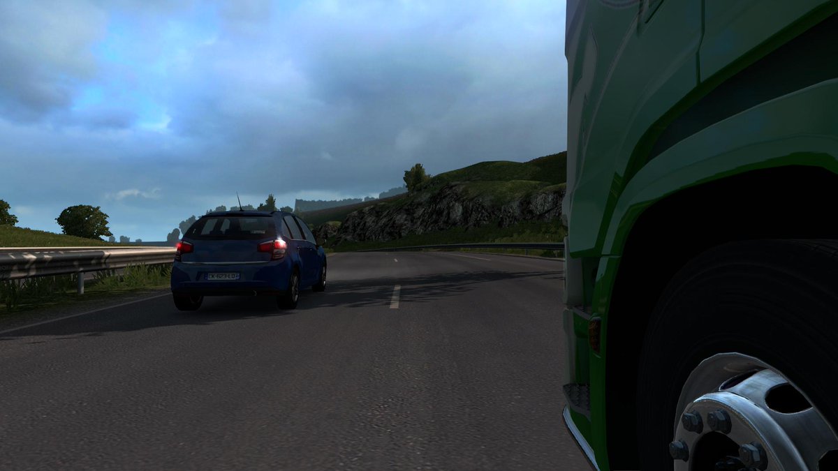 VangardVTC's tweet photo. I've been driving around the map with some jobs over the last week, trying different angles and places for pictures too. #SCFDriver #SugarCreekFarmsVTC #ScaniaTruck #ETS2 https://t.co/pGUhOeQOGf