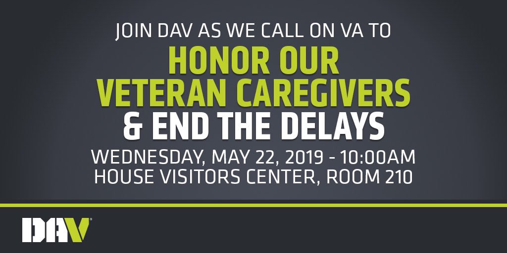 Let’s pack the room! Join #DAV in DC at May 22’s House oversight hearing in support of #veteran caregivers; <a href="/DeptVetAffairs/">Veterans Affairs</a> must fix ongoing IT issues and end delays getting caregivers the help they need: 
dav.la/10v #UnsungHeroes #KeepThePromise