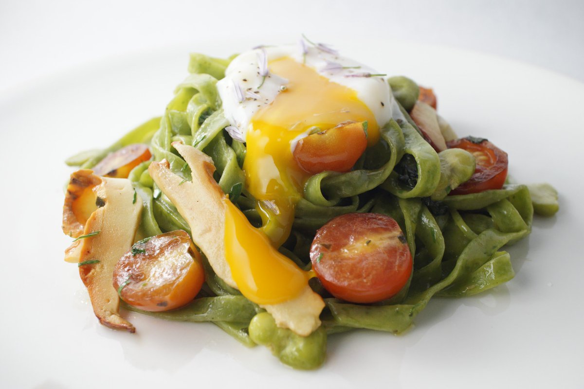 FACT: anything with an egg on it IS better. Off menu feature tonight • Chicken of the Woods mushroom | ramp tagliatelle | fresh favas | cherry tomatoes | ramp butter | splash of house-made fennel vinegar for that finishing touch. 👌🏽#Sentipgh #pittsburgheats #eeeeeats