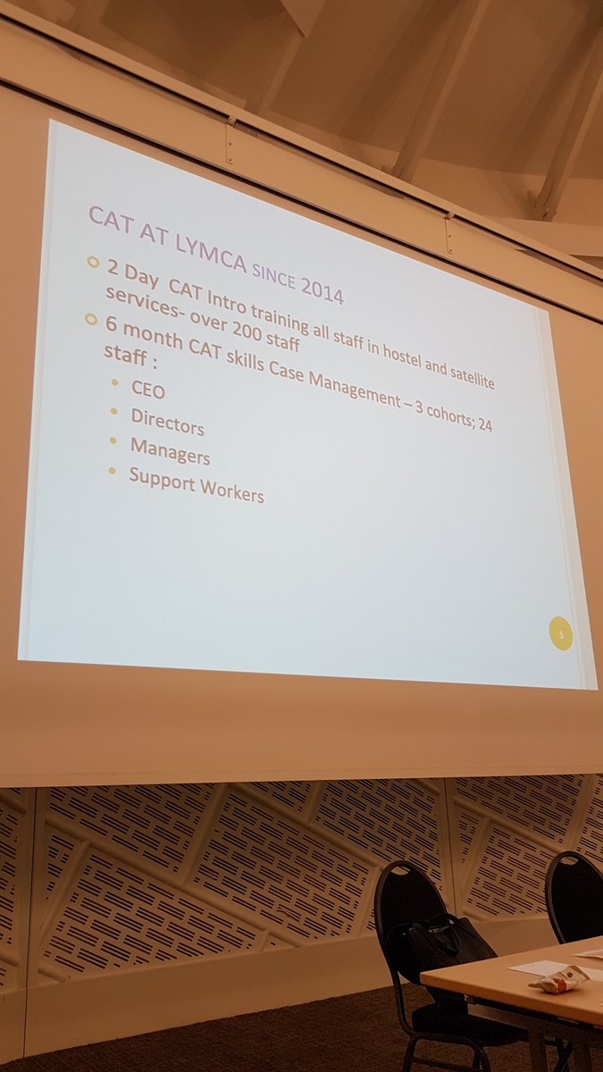 CatalyseC's tweet photo. @glenys_parry @misswyoming2 @Clive_Turpin @DrKarenShannon More from @DrKarenShannon about developments in residential services for people with #MultipleComplexNeeds at @LiverpoolYMCA inc new developments in Relational Approach to Recovery service opening June 2019 #PIE #CATRelRec #CAT25conf https://t.co/oQq9E26xvi