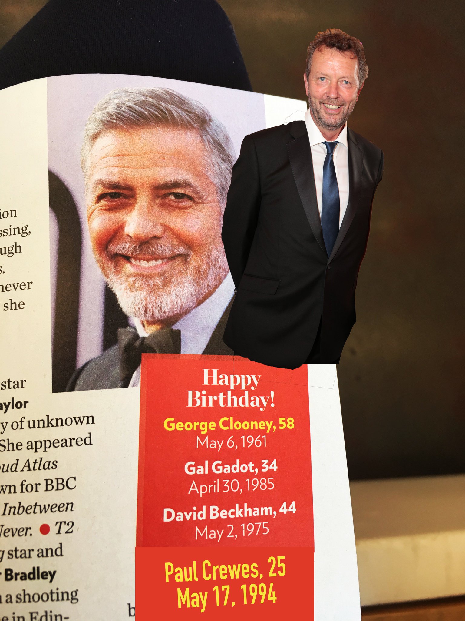 Happy Birthday to George Clooney, Gal Gadot, David Beckham, and our very own Artistic Director,   