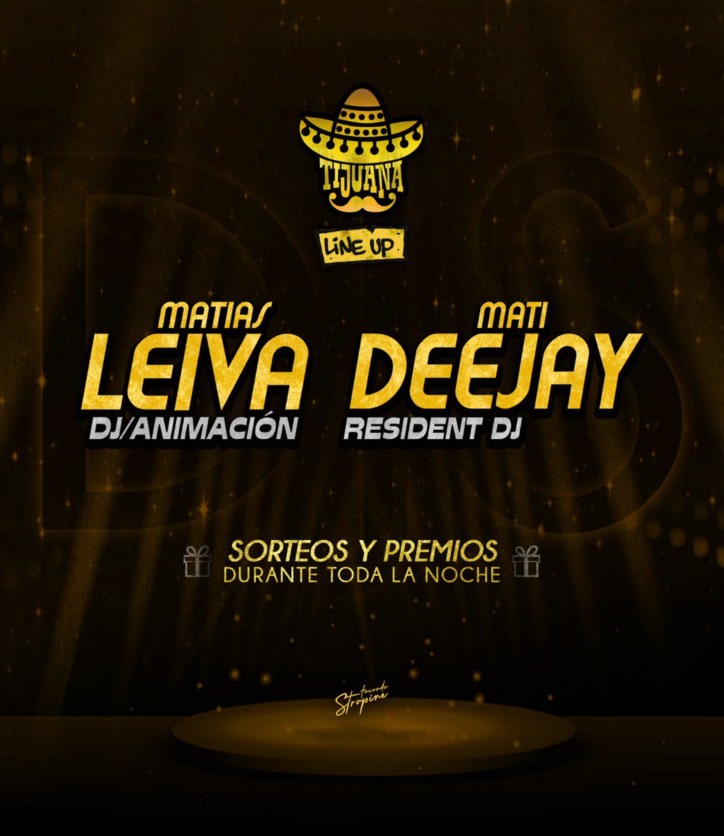 tijuana_disco's tweet photo. Este sábado explotamos TIJUANA 💣 
Dj residente @mati_deejay 💿
Dj invitado @mattle 💿 
Y un tremendo montaje en iluminación beam💡y sonido 🎧 de la mano de @valeioficial
Promos, sorteos y regalos durante la noche🔥 💥Presenta la Promo 2019💥 https://t.co/B7TdV7ekou