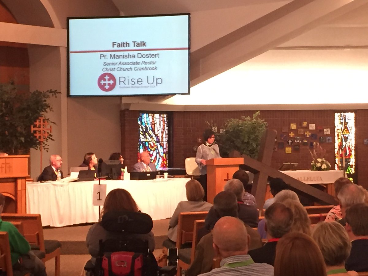 #SEMIAssembly19 Pr. Manisha Dostert gives a faith talk from the perspective of a Indian Christian. #bollywood video clip and all! #SEMIRiseUp19