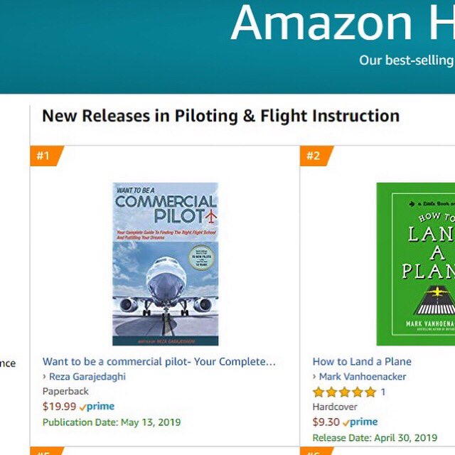 flight_schools's tweet photo. Excited to announce  my new book is on amazon -it is the #1  in new releases under aviation &amp; flight training! If you are an aspiring 👩‍✈️ I encourage you to get a copy. #flight #aviation #flightschools #pilotshortage #pilots #students #futurepilot #aviationdaily #pilotjob #amazon https://t.co/WVOqPE1gga