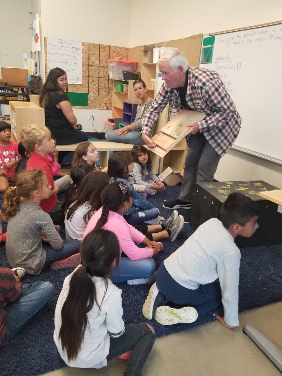 1st graders working with <a href="/escondidocreek/">Escondido Creek Conservancy</a> to build bat boxes to help our native bats. Will be visiting the Elfin Forest next week to see them installed in the preserve! Helping make a positive impact on the #environment #htenc <a href="/HTeNorthCounty/">High Tech Elem NC</a> #pblchat #collaboration