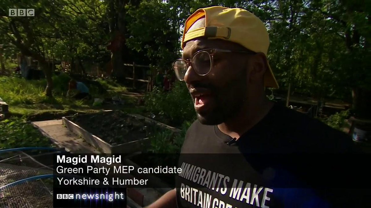 A people’s vote is “the only way we’re going to break the deadlock”.
In Otley, Steve catches up with Green candidate Magid Magid
#newsnight | @StephenSmithBBC | #EuropeanElections2019 | @MagicMagid