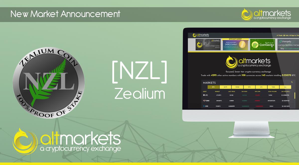 AltmarketsEX's tweet photo. $NZL is live at @AltmarketsEX #ZealiumCoin https://t.co/W3qeJHBLD5 https://t.co/bM5aI9N11i