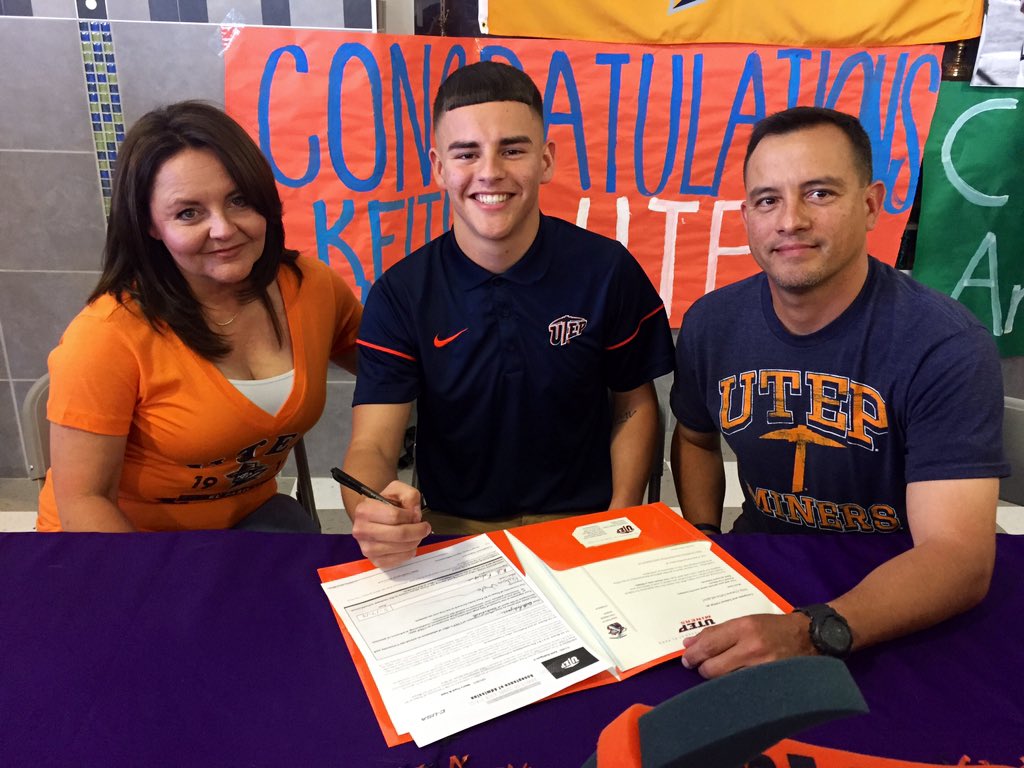 Big day over at Eastlake High School. Track &amp; Field standouts Amaris Chavez (<a href="/MeanGreenTrack/">MeanGreenTrack</a>), Keith Rodriguez (<a href="/UTEPTrack/">UTEP Track & Field/XC</a>), and Carlos Armendariz (South Arkansas) signing their National Letters of Intent. #KTSM9Sports