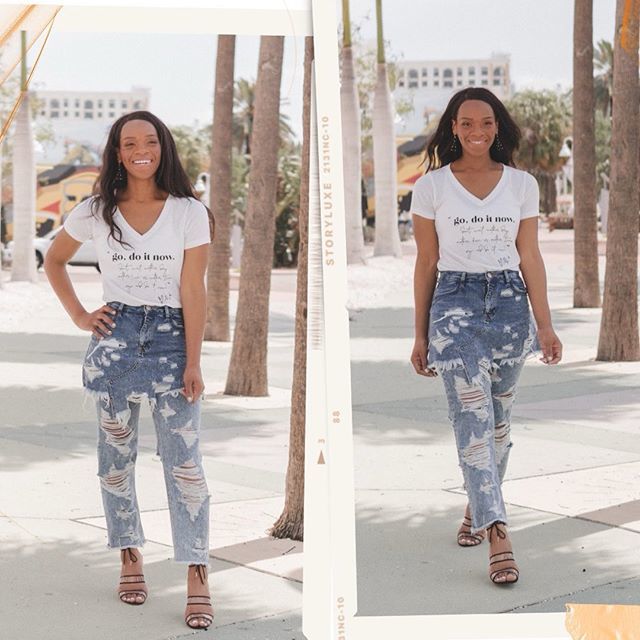 Saw my fav fashion 🔌 @caribbean_cowgirl wearing jeans like this (months ago) and figured I’d give it a try. Always down to try something new! 🖤