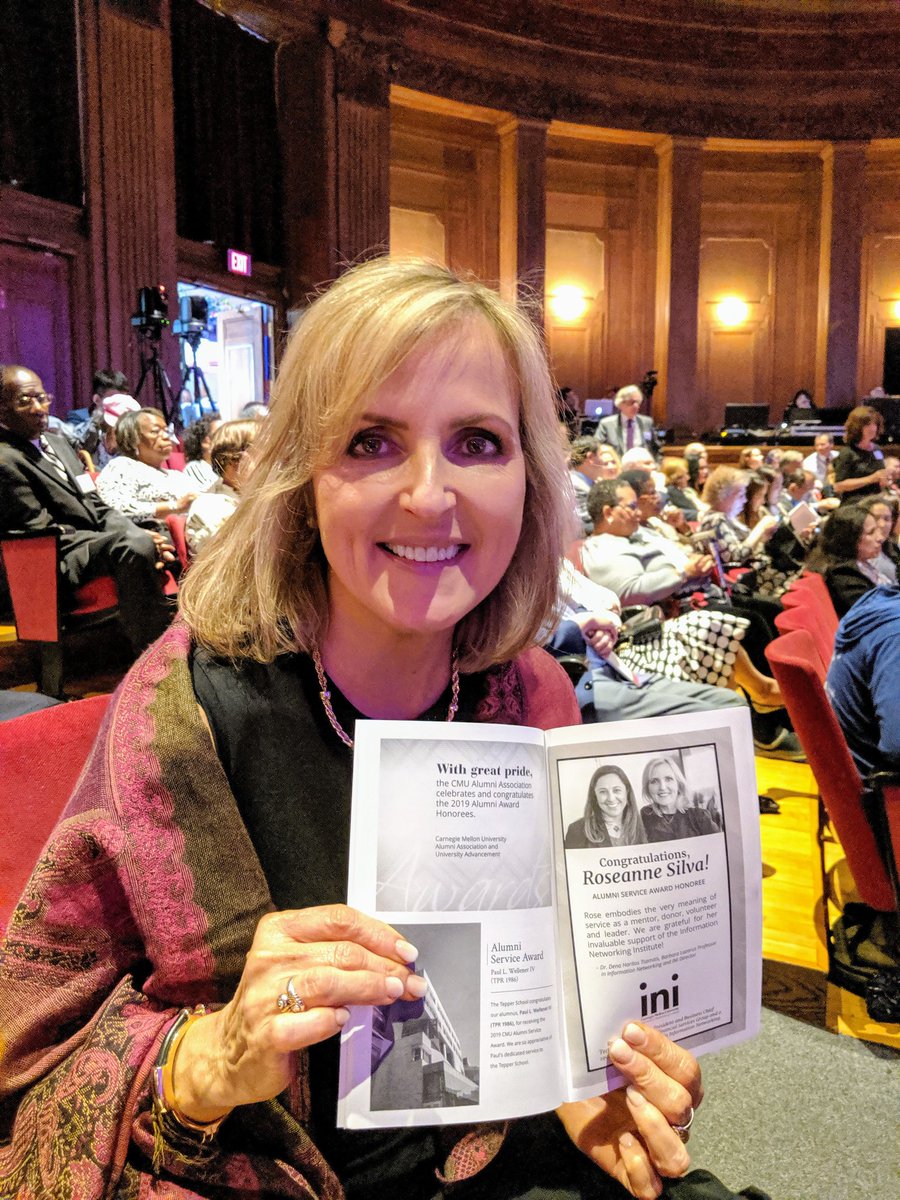 inicmu's tweet photo. Our director @INIDena and the INI family are cheering on @rksilva at the @cmualumnihouse @CarnegieMellon awards! #iamcmu #alumniservice 👏 https://t.co/uYSd0xI0tn