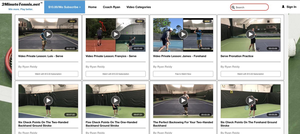 Tennis season is already upon us! Check out the world-class instruction from Ryan Reidy on his @2minutetennis Channel and take your shots to the next level! 2minutetennis.net #tennischannel