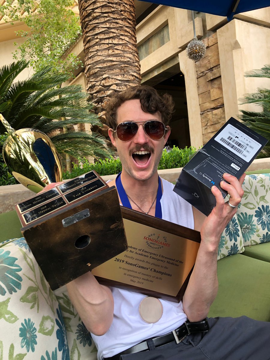 So proud of our squad for bringing home the #SAEM2019 Sonogames hardware to Chapel Hill. Shoutout to Captain @stahmerunc for her leadership and the Boss <a href="/JaneBrice2/">Jane Brice</a> for her steadfast support of our #POCUS program.