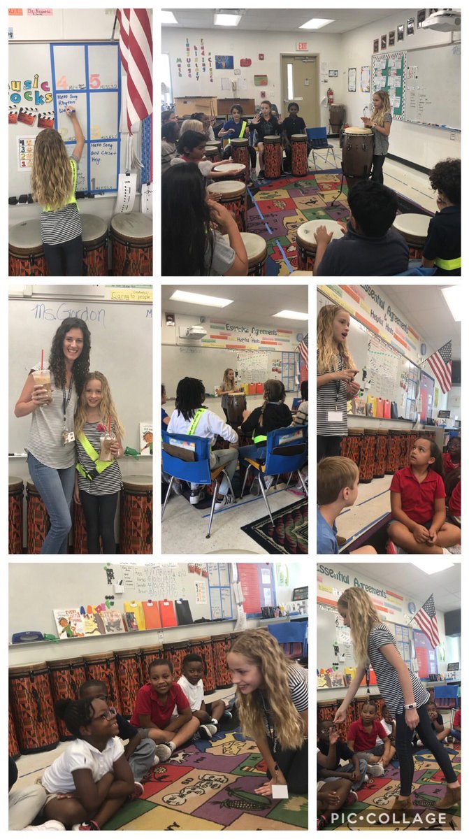 RHMusic6's tweet photo. KIDS RULE THE SCHOOL... Ms. Gordon was a wonderful music teacher for the day! From teaching our younger ones singing games, to our older ones drum games, it was definitely a fun Friday! @HCPSRiverhills https://t.co/kXQgmbDg0L