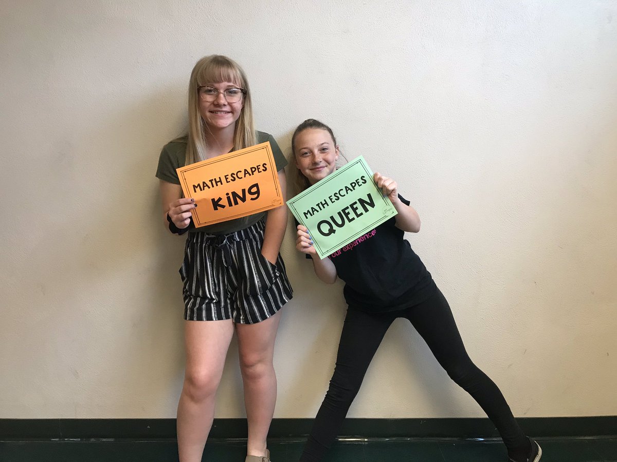 MathCline's tweet photo. MathEscape Room escapees today! We had a good time in 7th grade math today!!! https://t.co/tKgKBtSZaL
