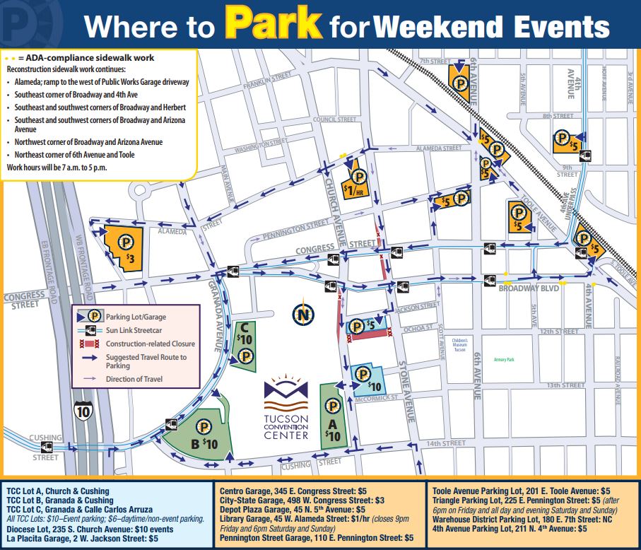Map Of Downtown Tucson Hotels