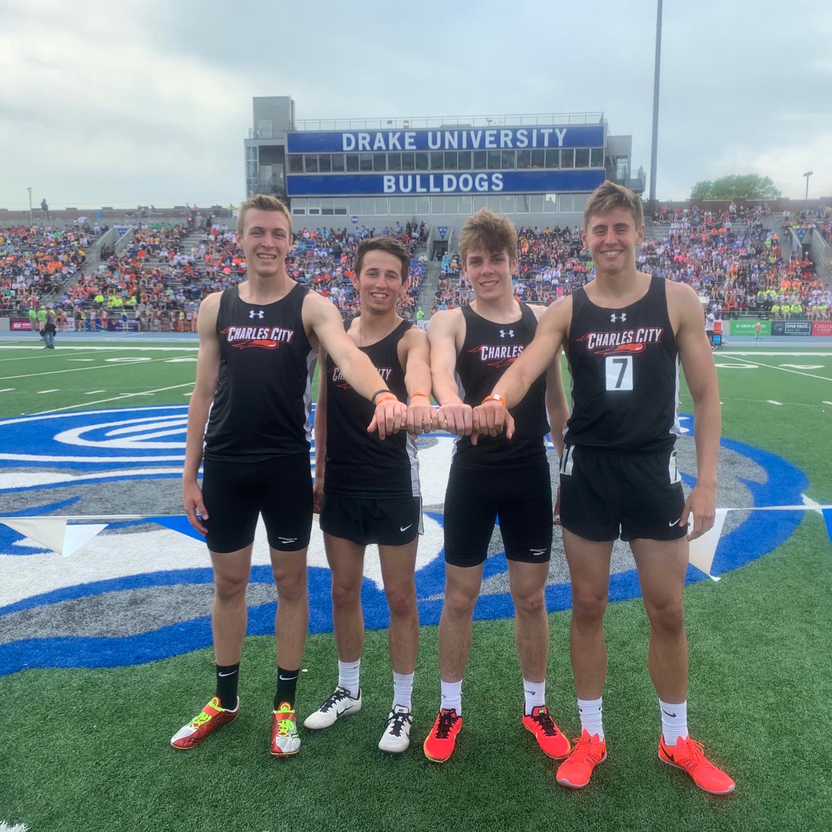 CharlesCityTF's tweet image. Colton 51.90, Mason 52.9, Nick 50.9, Ian 50.75 for 8th! They will run Saturday at 3:20 in the finals!!