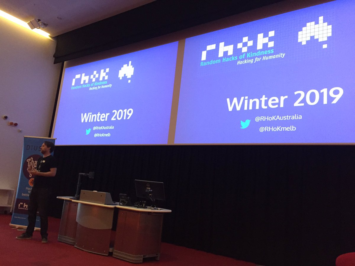 Kicking things off <a href="/rhokmelb/">RHoK Melbourne</a> for our Winter Hackathon supported by @dius_au and hosted by <a href="/Swinburne/">Swinburne University of Technology</a> 🙌🏻🙌🏾 #hackathon #rhok #socialgood