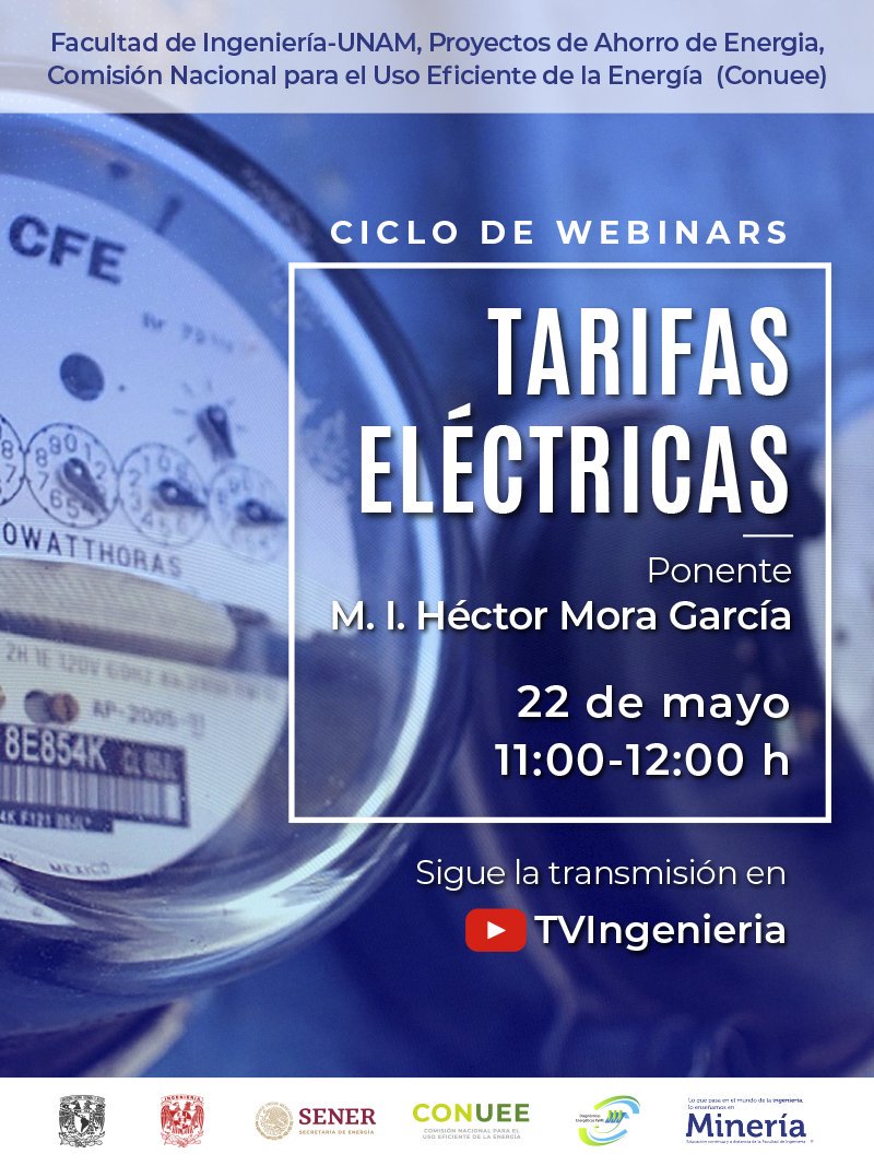 EnergiaFIUNAM's tweet photo. ¿Tu tarifa era OM? ¿Sabes que tarifa te corresponde? En este Webinar, te contaremos cuales son los cambios en el esquema de tarifas. https://t.co/AeEfp68LTt
