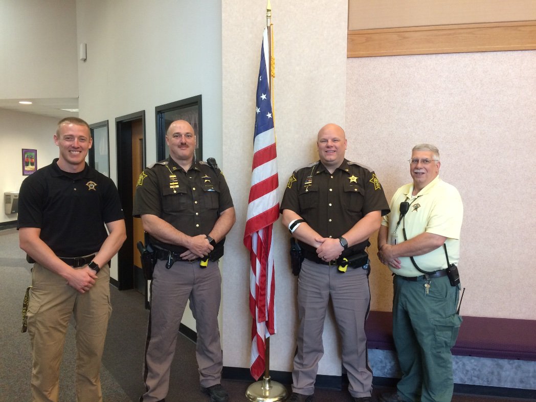 NDaviessElem's tweet photo. What an honor it was for these fine men to stop in today! Coffee and cinnamon rolls are the least we can do to show appreciation! #ptosponsored https://t.co/JAanfDGuWz