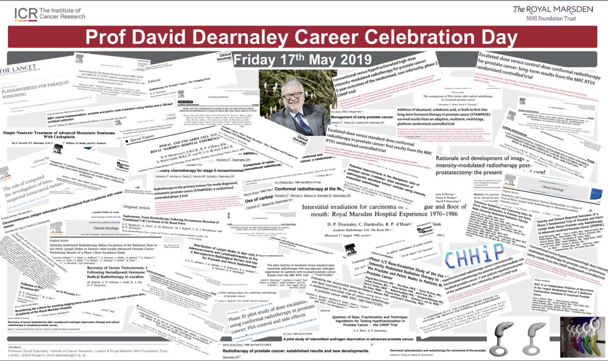 Best time for first tweet, celebrating Prof D’s amazing achievements and collaborations improving patient care. Thank you for being a truly inspirational mentor <a href="/alison_tree/">Alison Tree 💙</a> <a href="/PCaParker/">Chris Parker</a> <a href="/robert_huddart/">Robert Huddart💙</a>