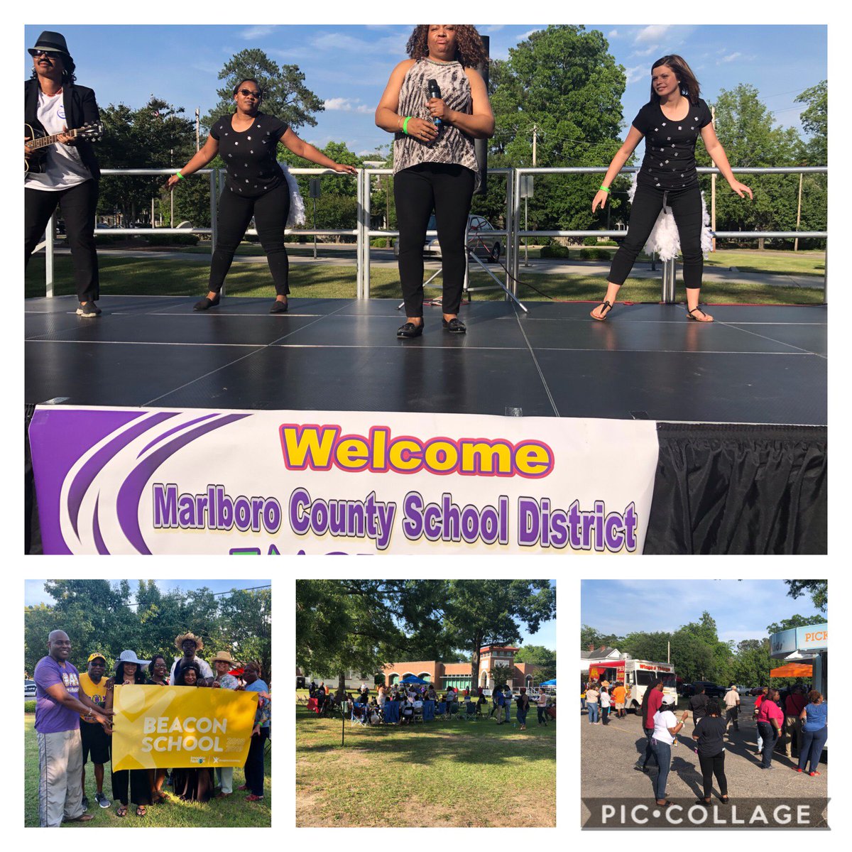 Celebrating all employees with a district block party. Thanks ⁦@ImagineLearning⁩ and ⁦@CarolinaBank⁩ for believing in our staff enough to partner and sponsor this great event! #345marlboro #lipsyncbattle #becauseyoudeserveit