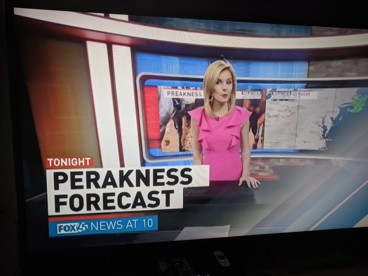 md21061's tweet photo. FOX will never cover Horse Racing🤣
#perakness hmmm #preakness 

Hot/tho
Overcast/Overacts
Rain/Iran
Sprinkle/Plinkers
*Cold/Clod
El Nino/Online https://t.co/cVP11ex3cI