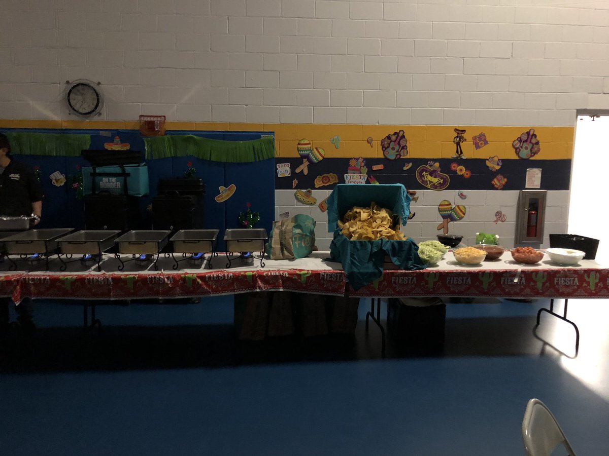 Our 8th grade dance is a fiesta! Complete with catered dinner! <a href="/WestfieldWolves/">WCS</a> #CUSD300 #8thgradedance
