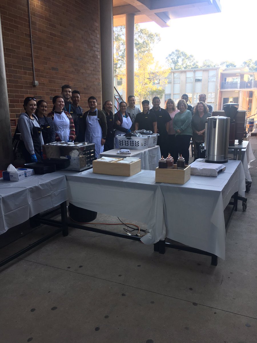 RootyHillHS's tweet photo. The #DemocracySausage team raising funds for the #StudentTrust https://t.co/vEq8xz12Yn