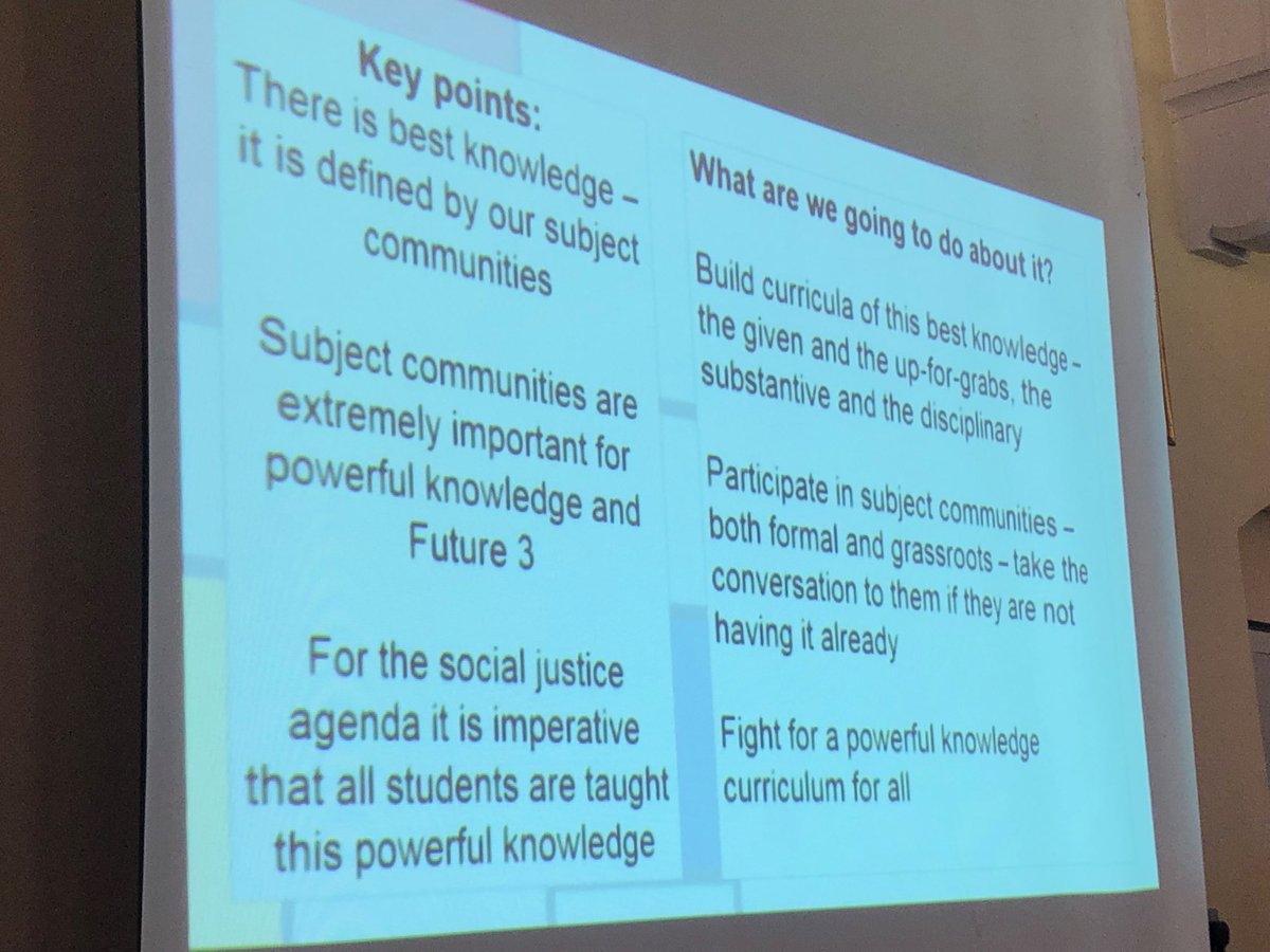 I came to #CurriculumEd2019 today in part because some of the flame of intellectualism had been dampened through day to day school experience ⁦@Rosalindphys⁩ has just fed it into a small fire #tourdeforce