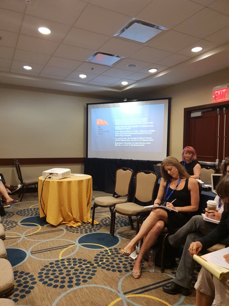 corbeau_1863's tweet image. @barbbrents hosts discussion of politics in USA &amp;amp; deeply carceral environment, with others who critique &apos;abolitionism&apos; as a confusing term re: prison abolition vs.#sexwork decrim #CRN6_DC2019 #LSA2019