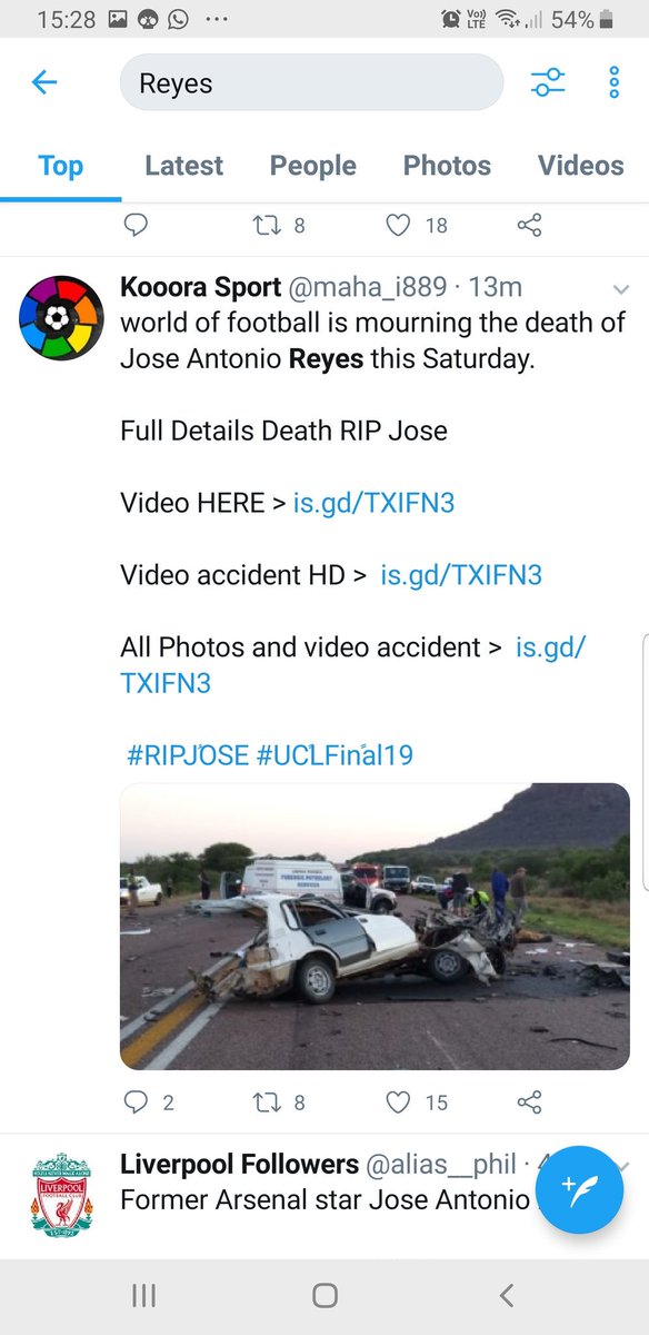 NathanLavender2's tweet photo. Gutted &amp; saddened to hear about Reyes today. True legend of the game, but the fact that people are already using the crash as clickbait is disgusting. You deserve better. #RIPReyes https://t.co/QQipmmwokc